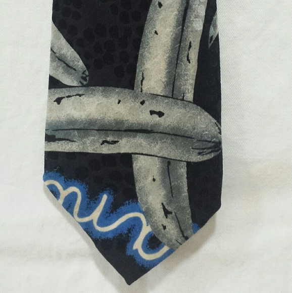 GIANNI Bellini Stonehenge Silk Tie Bananas Italy - Picture 4 of 4